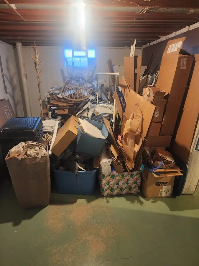 Roll-off dumpster container at job site for 20 Yard Dumpster Rental in Waterford